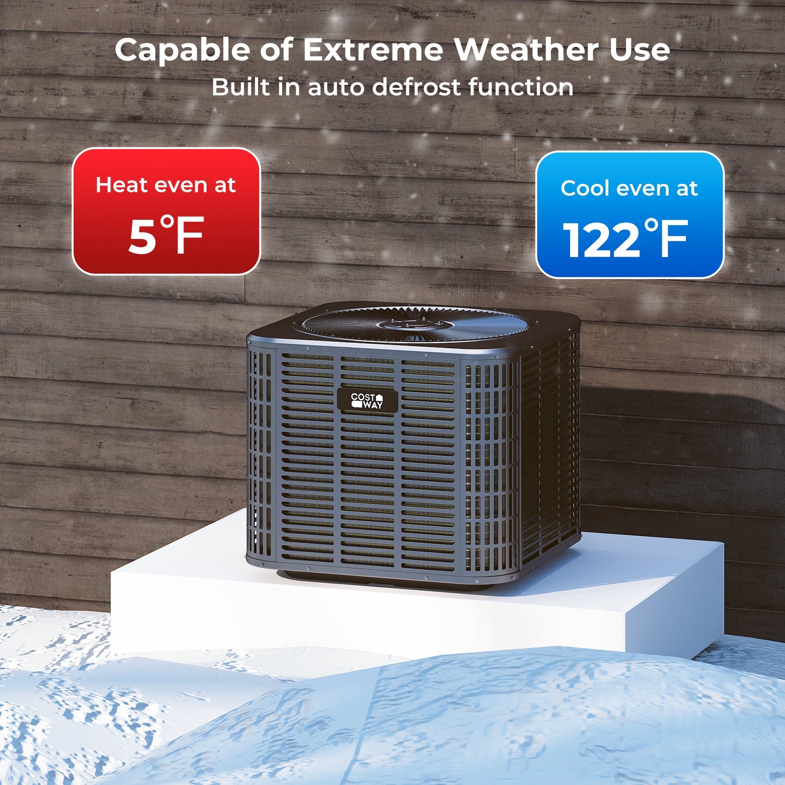 Costway 2 Ton 18 SEER2 High-Performance Heat Pump System Operates to 5°F 34936244 New