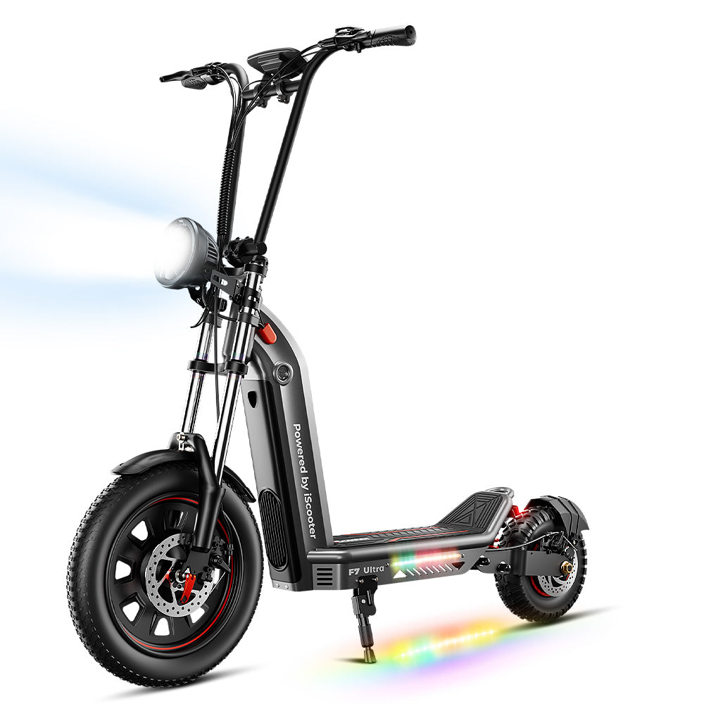iScooter F7Ultra Electric Scooter All-Terrain 35 MPH 62 Mile Range 1500W Detachable Battery New