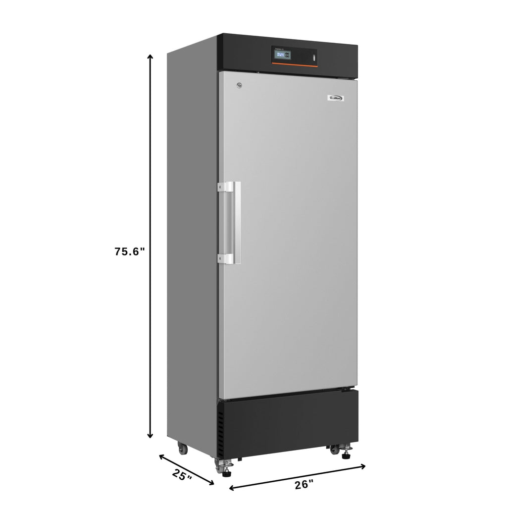 27 in. -25 C Upright Medical Freezer For Pharmacy / Laboratory With Dynamic Freeze, LED Display, Multi-Level Emergency Alarms and Precise Temperature Control, 10.8 Cu. Ft.