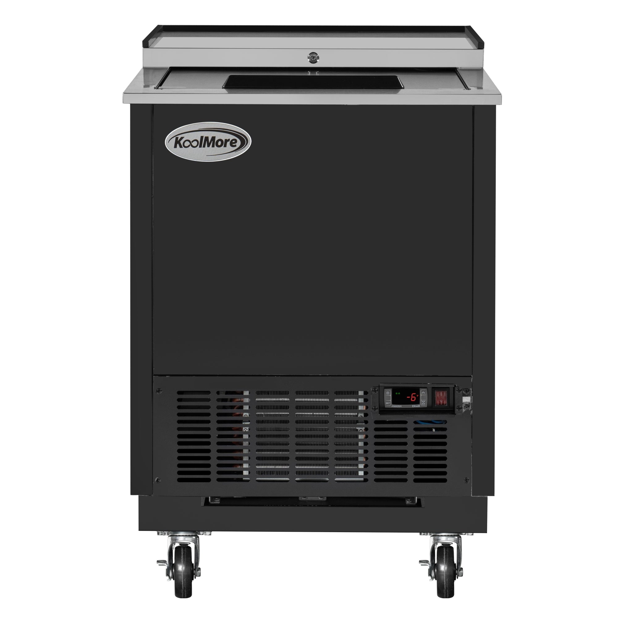 25 in. Commercial Glass Froster in Black Steel, ETL Listed, 5 cu. ft.