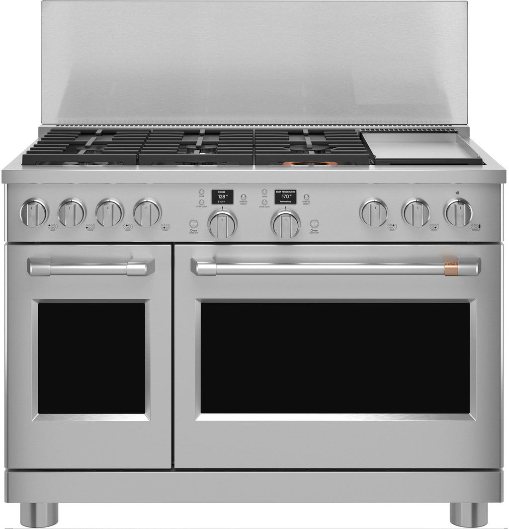 CAFÉ™ 48" Smart Dual-Fuel Commercial-Style Range with 6 Burners and Griddle (Natural Gas)