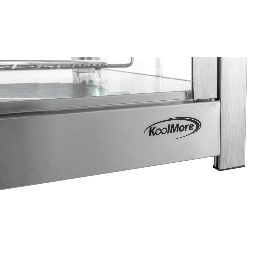 24 in. Commercial Pizza Display Warmer for 18 in. Pies with 4 Rotating Racks in Stainless-Steel