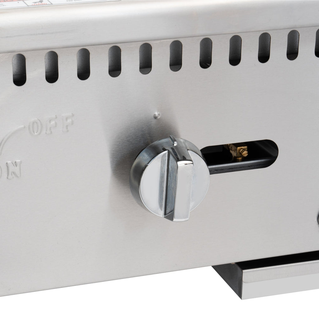 18 in. Natural Gas 1-Burner Griddle with 30,000 BTU in Stainless-Steel