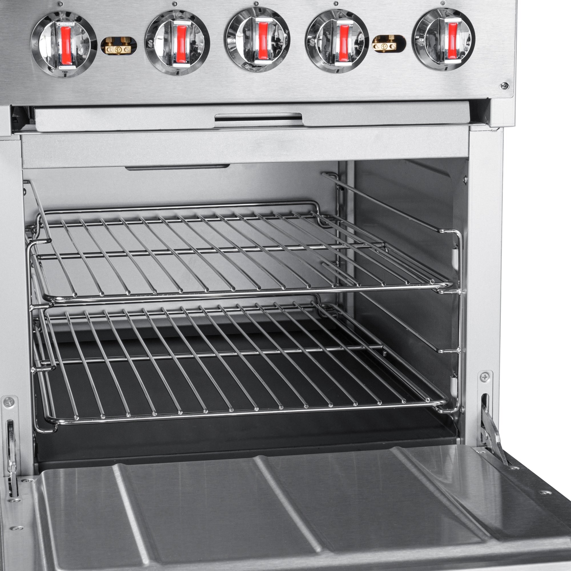 24 in. 4 Burner Commercial Liquid Propane Range with Oven in Stainless-Steel