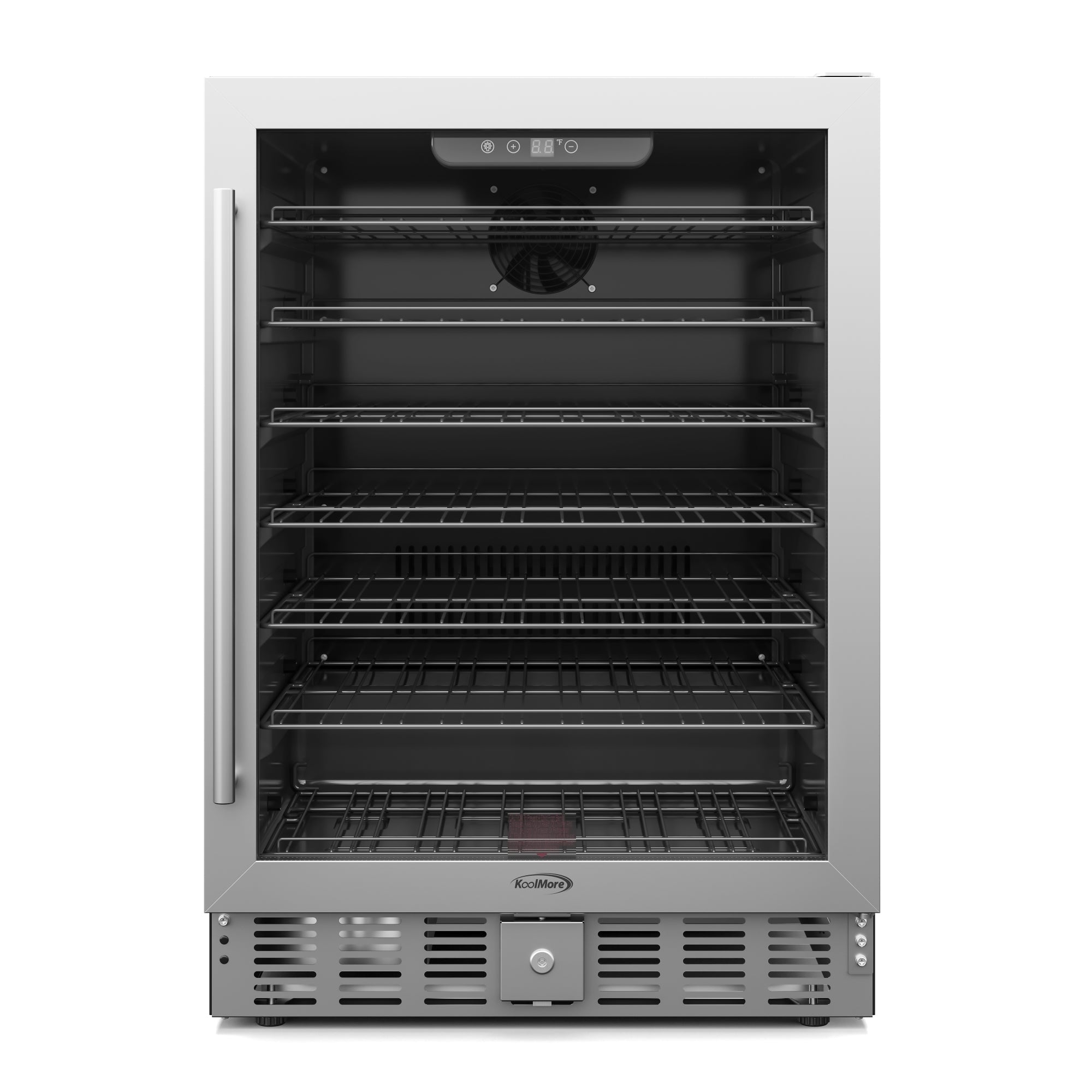 23.4 in. Stainless Steel, Glass-Door Built-In Refrigerator and Beverage Cooler, 5 Cu. ft.