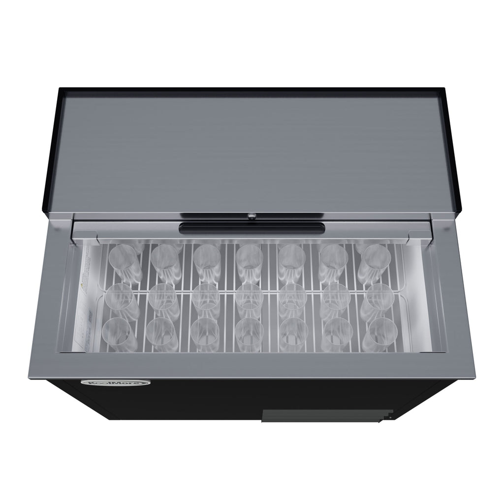 36 in. Commercial Glass Froster in Black Steel, ETL Listed, 9 cu. ft.