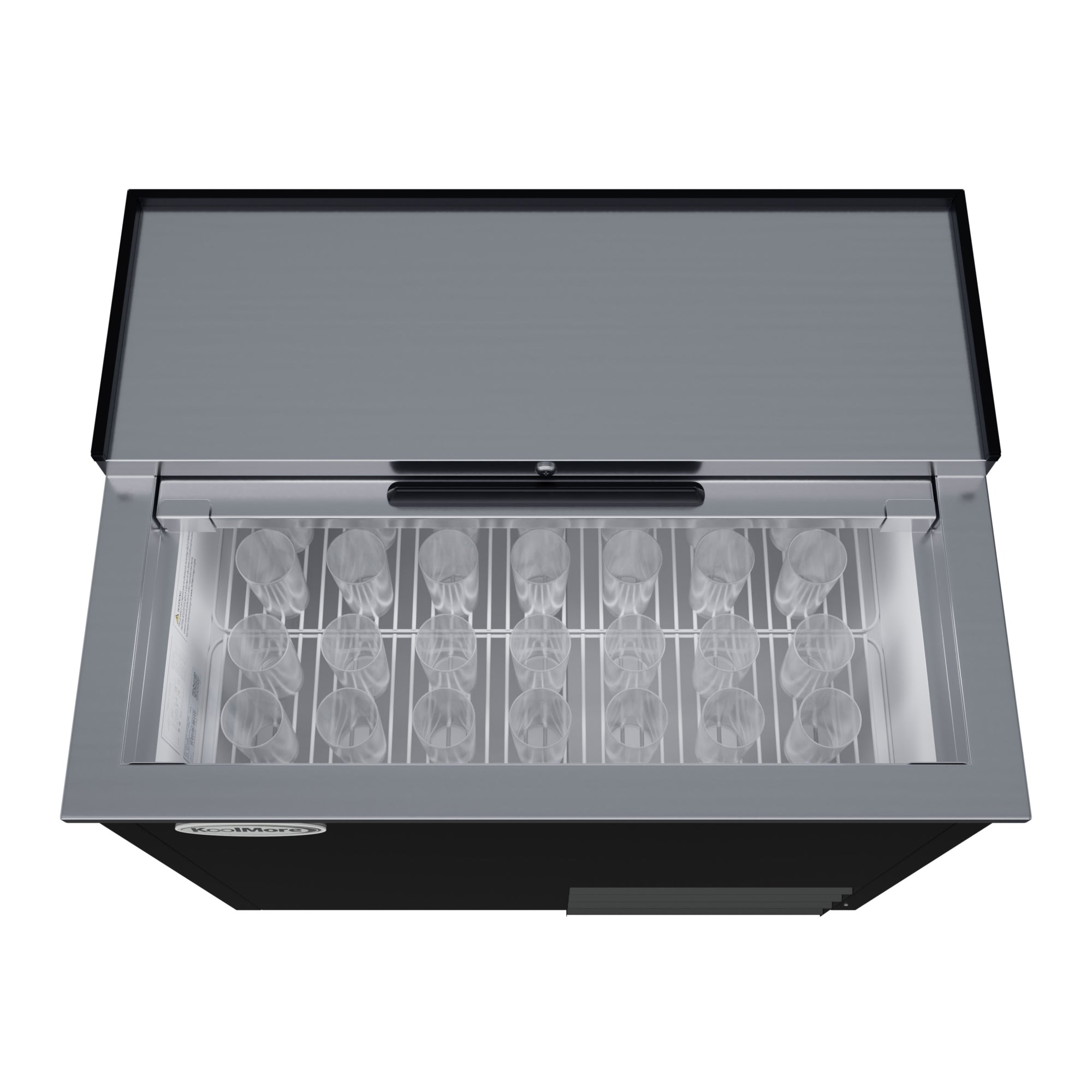 36 in. Commercial Glass Froster in Black Steel, ETL Listed, 9 cu. ft.