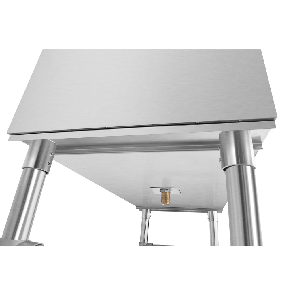 36 in. Commercial Underbar Ice Bin with Siding Lid in Stainless Steel
