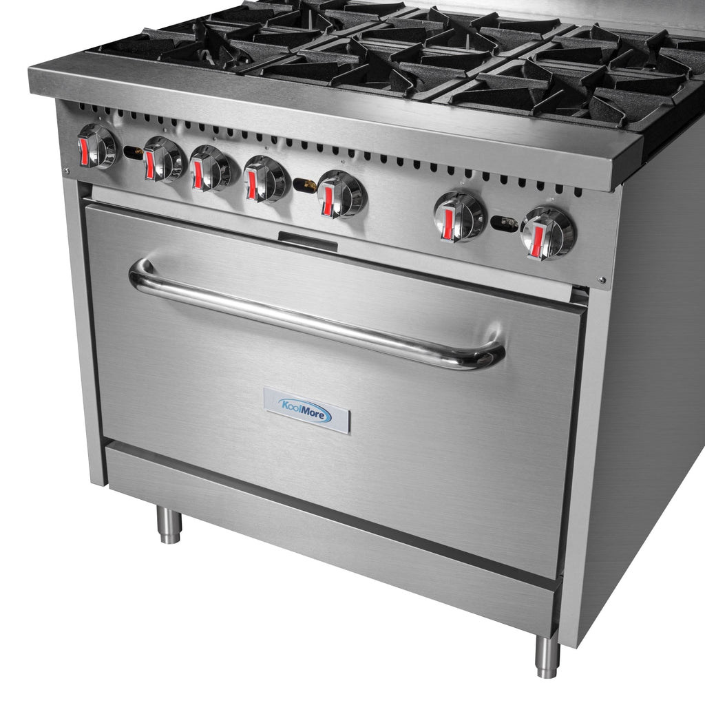 36 in. 6 Burner Commercial Liquid Propane Range in Stainless-Steel