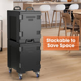 Costway 81 Qt Insulated Food Pan Carrier Stackable 2-Pc 28345619 New