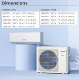 Costway UltrEco 30,000 BTU 2 Zone 23 SEER2 WiFi Mini Split Air Conditioner Heat Pump 672938514 New