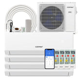 Costway UltrEco 30,000 BTU 4 Zone 23 SEER2 WiFi Mini Split Air Conditioner Heat Pump 534672918 New