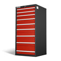 Heavy Duty Modular Drawer Cabinet - 9 Drawer,  59" H x 28.5" W x 28.5" D Tool Storage Organizer,  Steel Construction