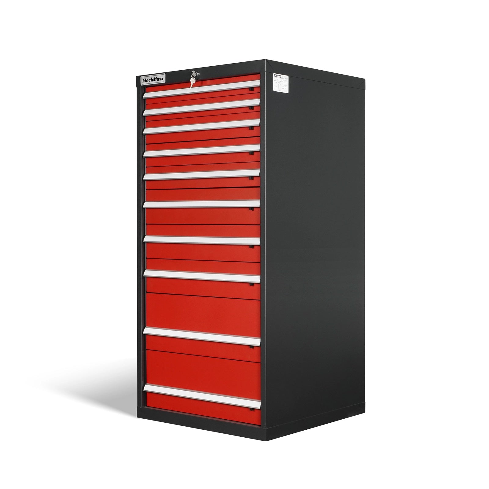Heavy Duty Modular Drawer Cabinet - 10 Drawer,  59" H x 28.5" W x 28.5" D Tool Storage Organizer,  Steel Construction