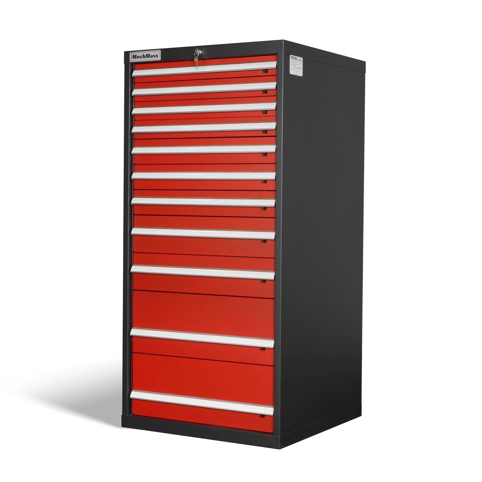 Heavy Duty Modular Drawer Cabinet - 11 Drawer,  59" H x 28.5" W x 28.5" D Tool Storage Organizer,  Steel Construction