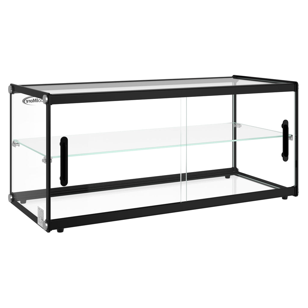 33 in. 2 Tiered Pastry Display Case With Shelf and Sliding Door, 3.2 cu. ft. Capacity, ETL Listed