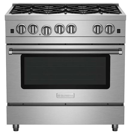 BLUESTAR  36" Culinary Series (RCS) Open Burner Range - (6) Burners - Standard RAL (RCS36SBV2LCPLT)