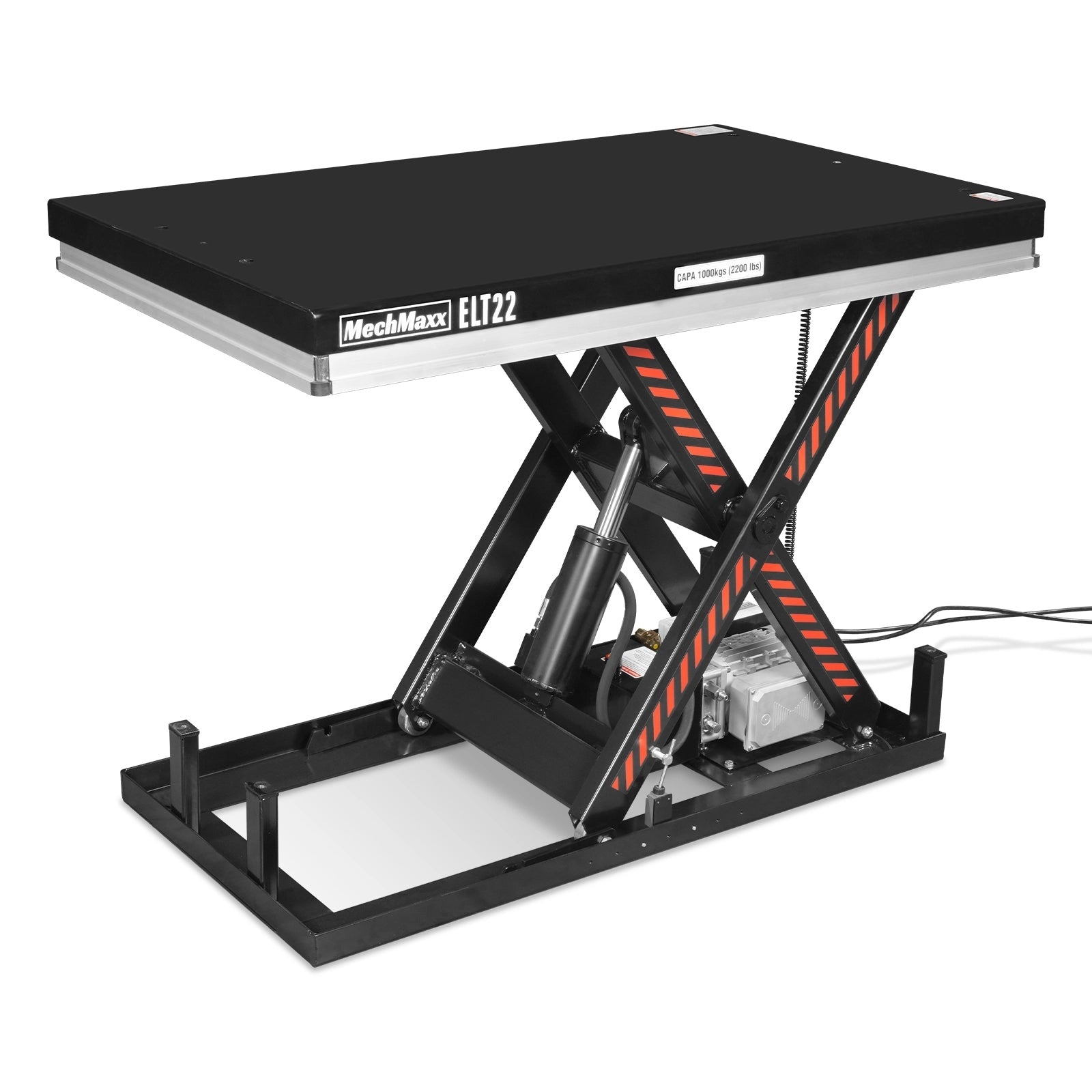 2200lb Capacity Stationary Electric Hydraulic Lift Table ,  51.2" x 32.3" Platform,  39.4" Lift Height , UL Certified Motor,  ELT22