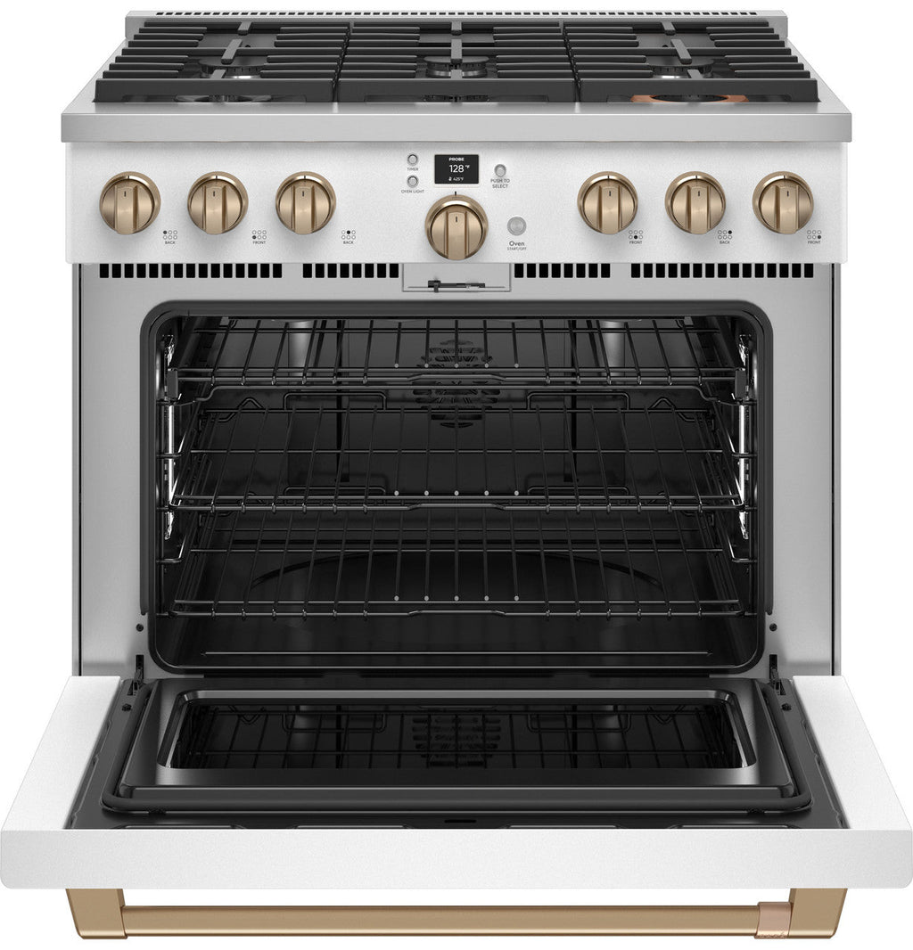 CAFÉ™ 36" Smart Dual-Fuel Commercial-Style Range with 6 Burners (Natural Gas)