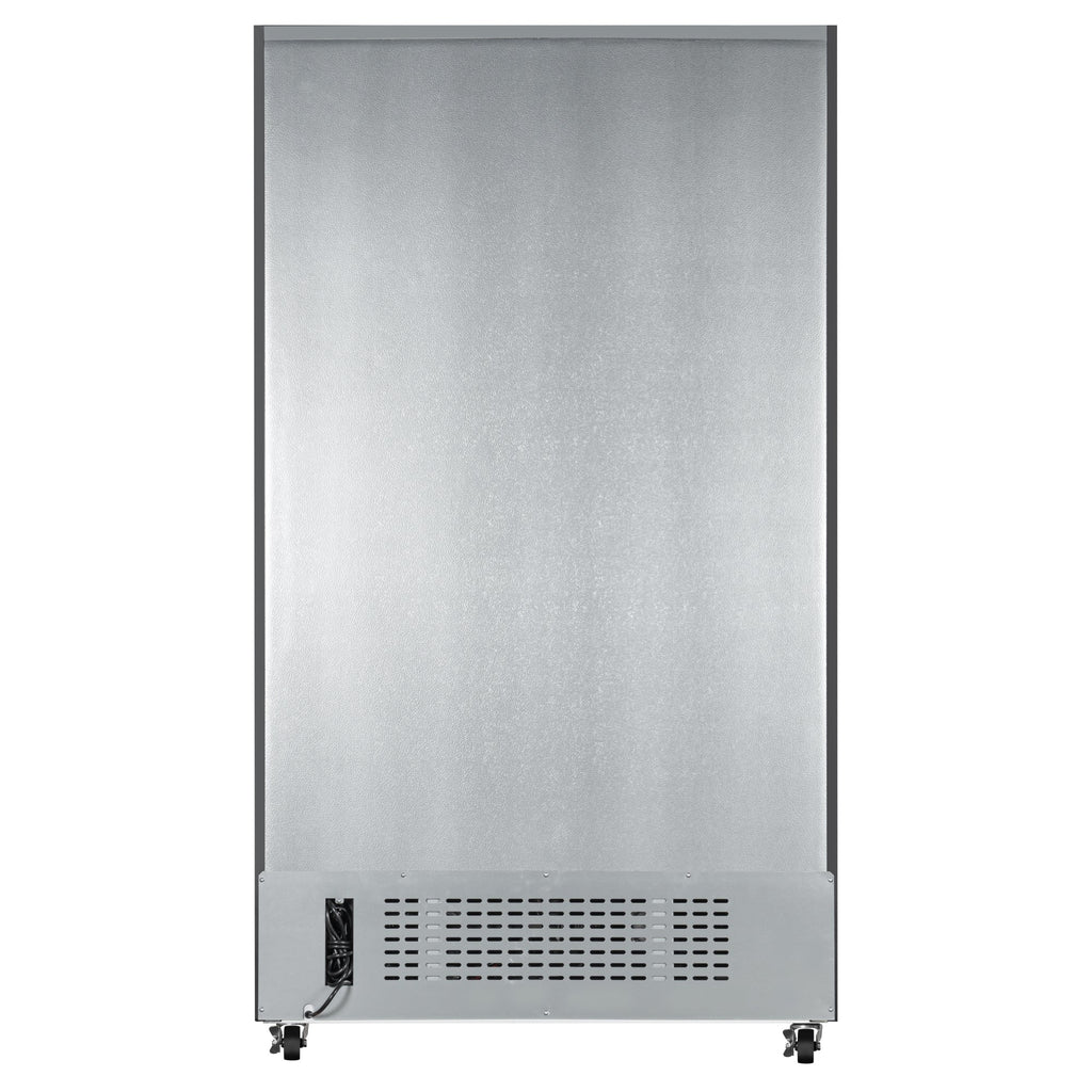 45 in. Two-Door Commercial Display Merchandiser Refrigerator in Sleek Black, 35 cu. ft. ETL Listed