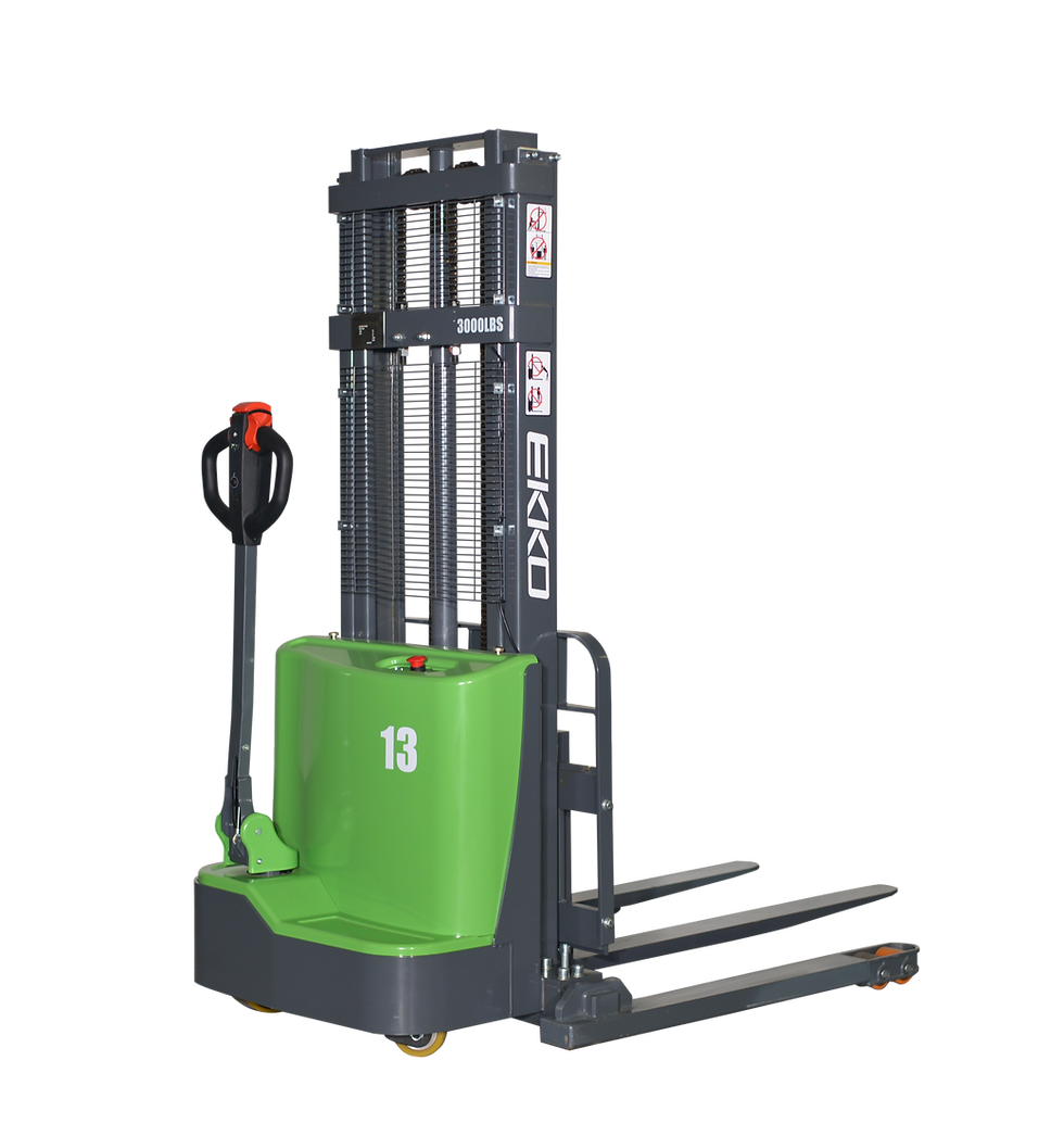 Ekko EB13C-145Li Straddle Stacker Lithium 2800 lb Capacity 145" Lift Height New