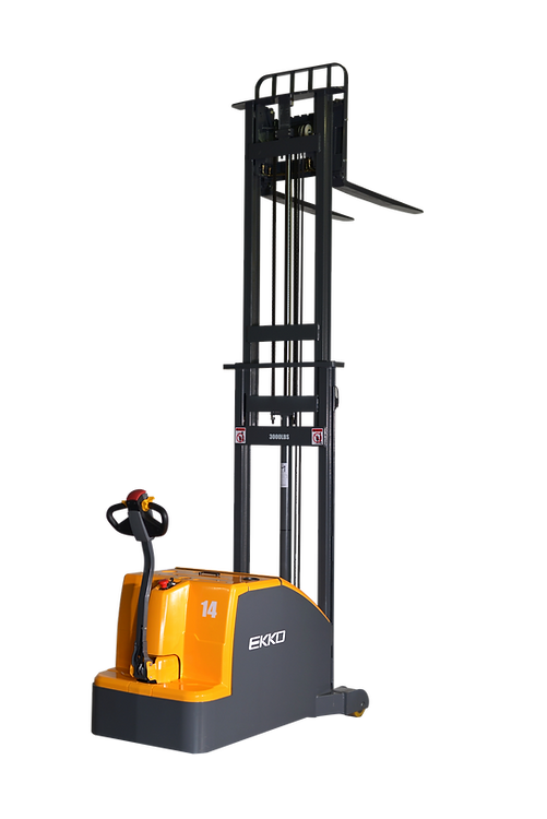 Ekko EK14C-130 Counterbalanced Walkie Stacker 3,000 lbs Capacity 130" Lift Height New