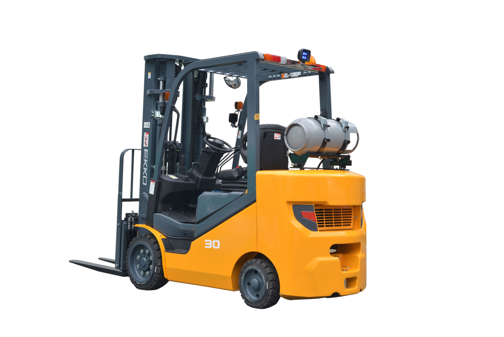 Ekko EK30SLP Forklift Propane 189 in. Lift Height 6,000 lb. Capacity with Pattern Cushion Tires New