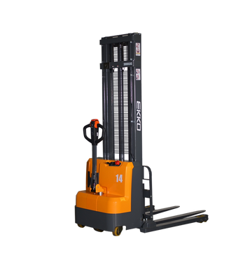 Ekko Straddle Stacker Full Powered 3000 lb Capacity 145 in. Lift Height EB14C-145 New