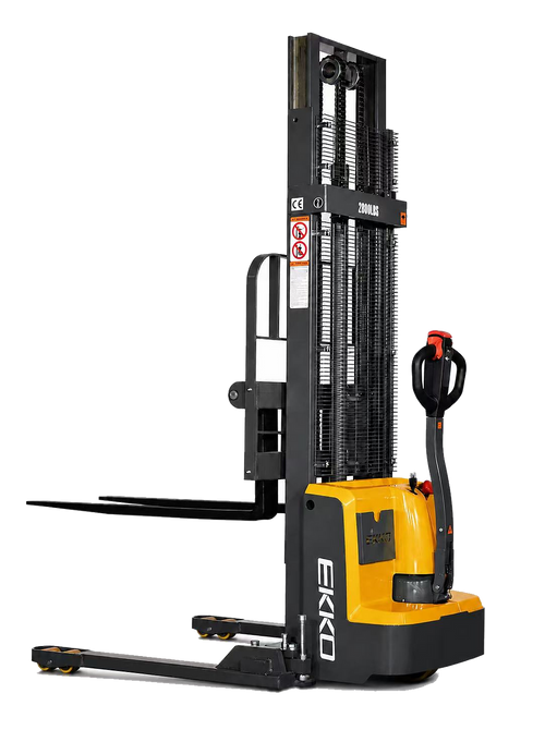 Ekko Electric Straddle Stacker Full Powered 2800 lbs 138 in. Lift Height EB13E-138 New