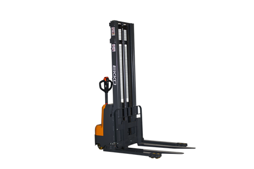 Ekko Straddle Stacker Full Powered 3000 lb Capacity 138 in. Lift Height EB14C-138 New