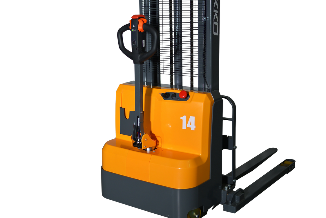 Ekko Straddle Stacker Full Powered 3000 lb Capacity 118 in. Lift Height EB14C-118 New