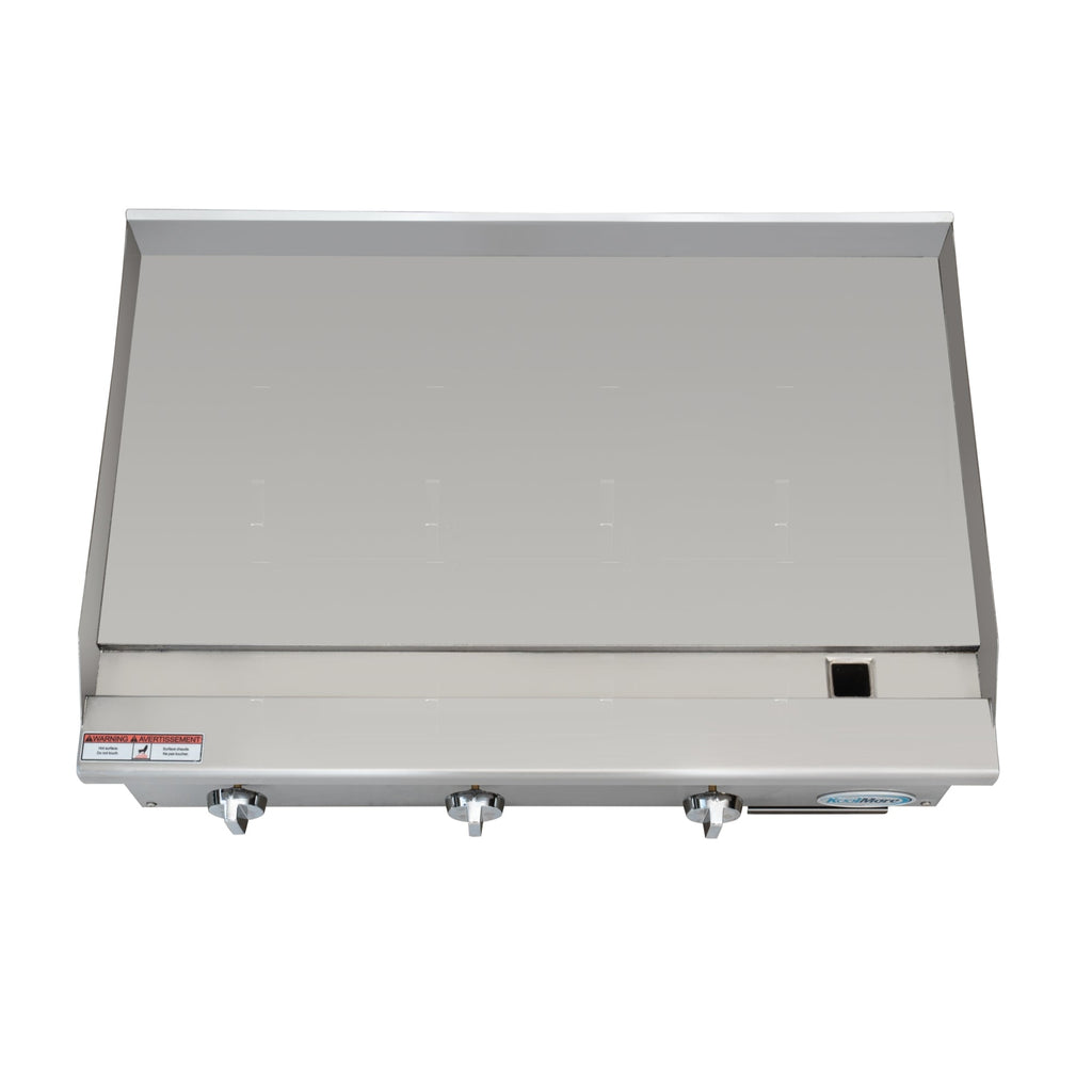 36 in. Natural Gas 3-Burner Griddle with 90,000 BTU in Stainless-Steel