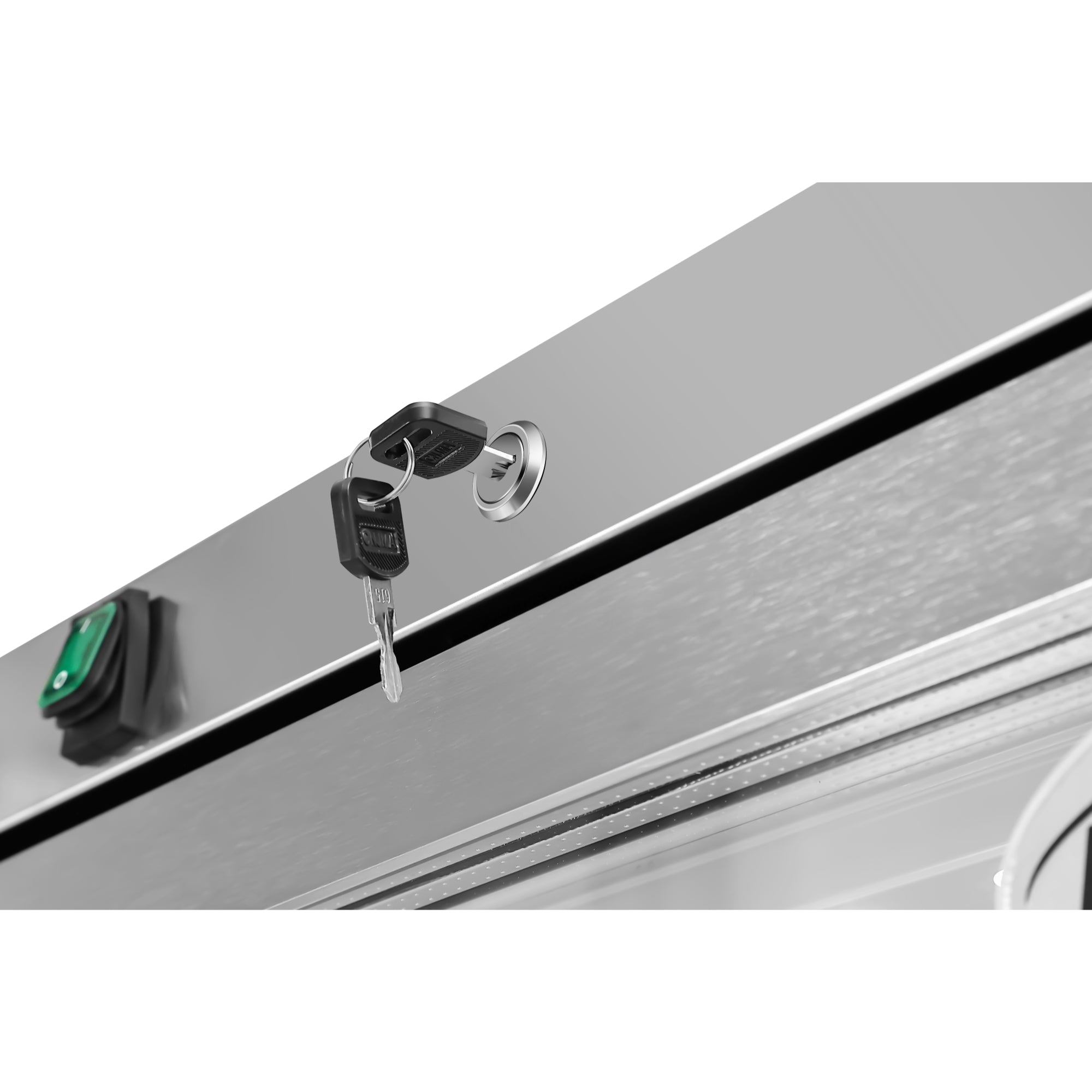 21 Cu. Ft. Commercial Freezer with Glass Door in Stainless Steel - Manual Defrost