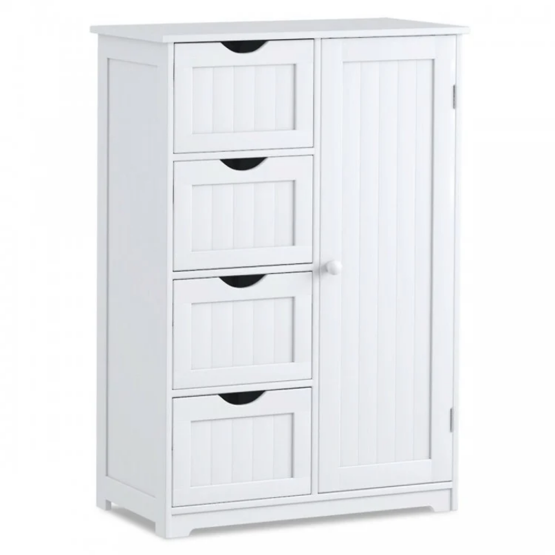 Costway Laundry Room Bundle Wooden Cabinet Wall-Mounted Storage Clothes Dryer Basket 13178792 New