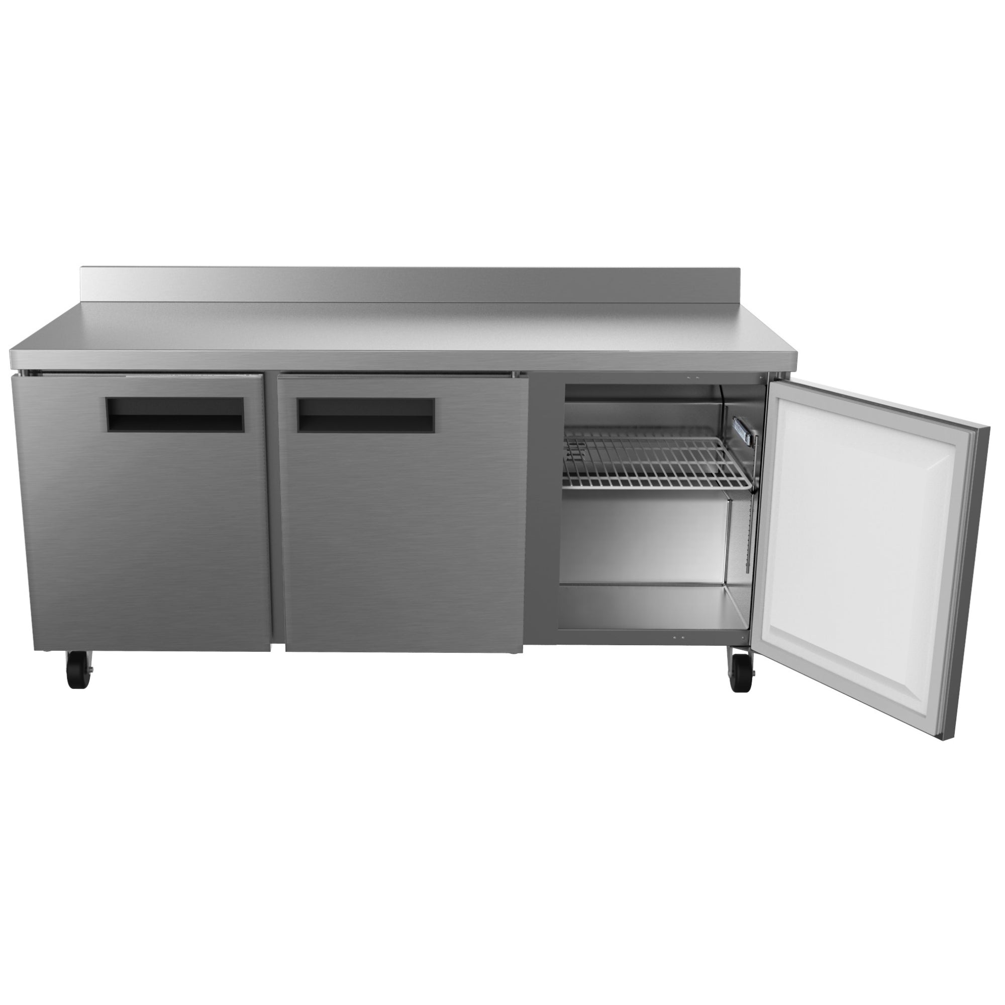 72 in. Three-Door Worktop Refrigerator With 3.5 in. Backsplash - 16.9 Cu Ft.