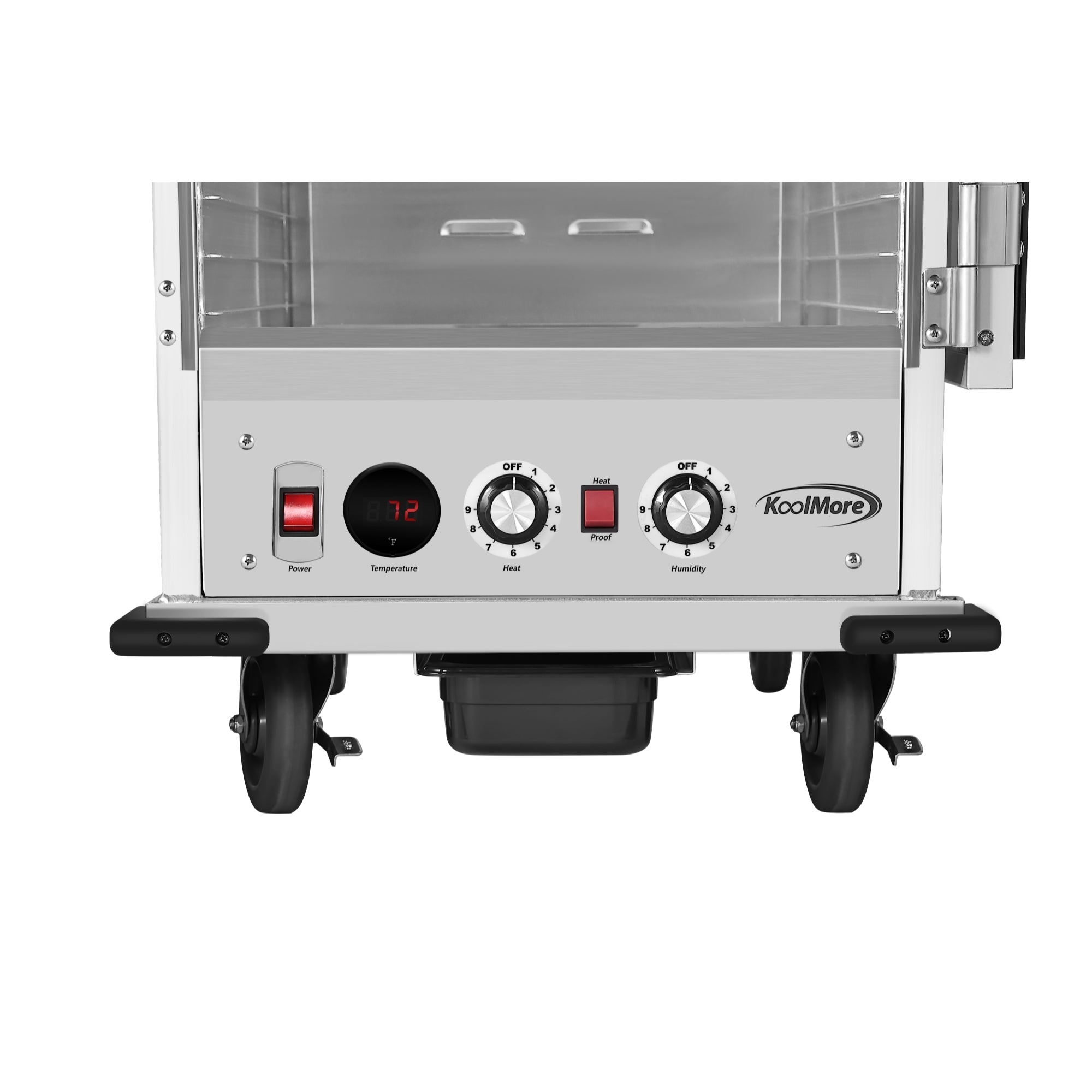 33 in. Commercial Insulated Heated Holding/Proofing Cabinet with Glass Door and 36-Pan Capacity in Silver
