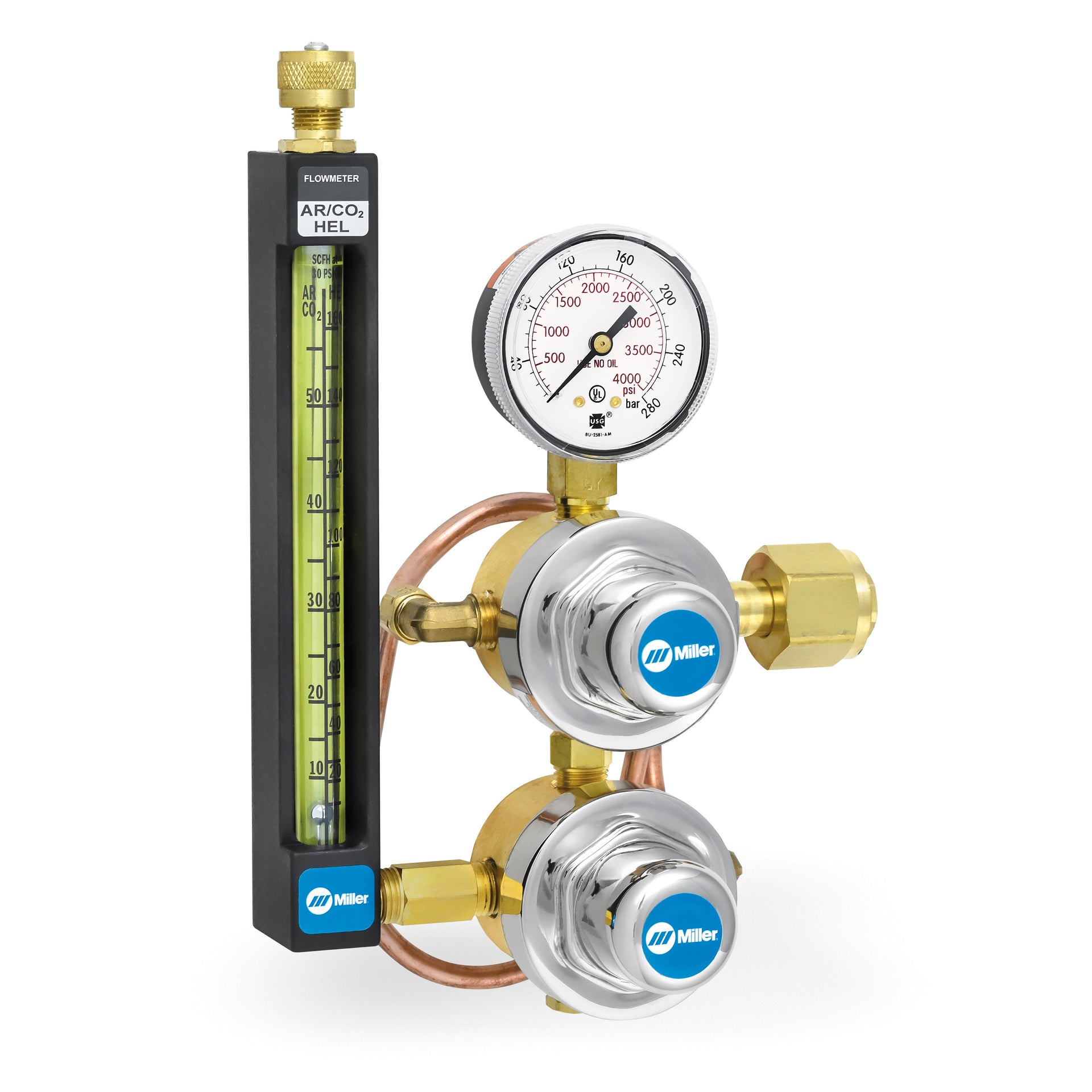 Smith CO2 Flowmeter Regulator w/ Heat Exchanger - 35-30-320