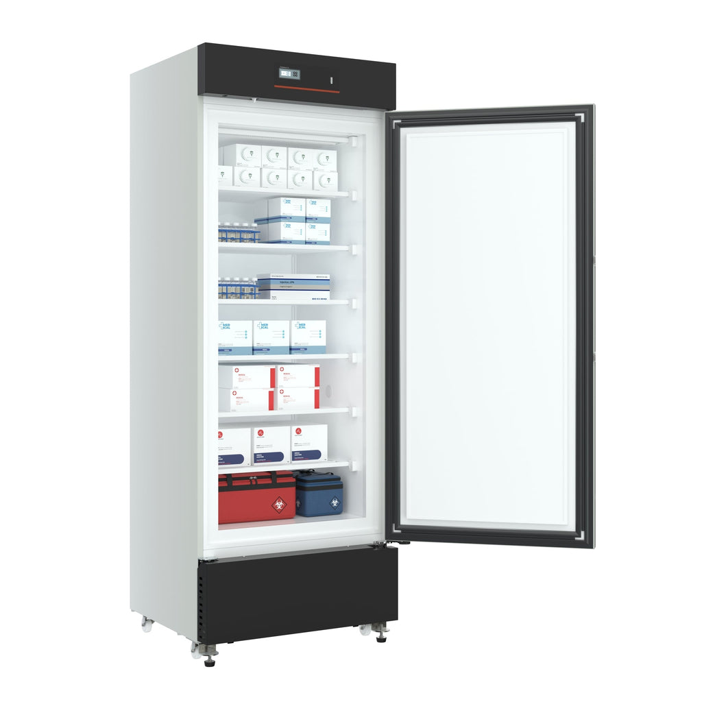 27 in. -25 C Upright Medical Freezer For Pharmacy / Laboratory With Dynamic Freeze, LED Display, Multi-Level Emergency Alarms and Precise Temperature Control, 10.8 Cu. Ft.