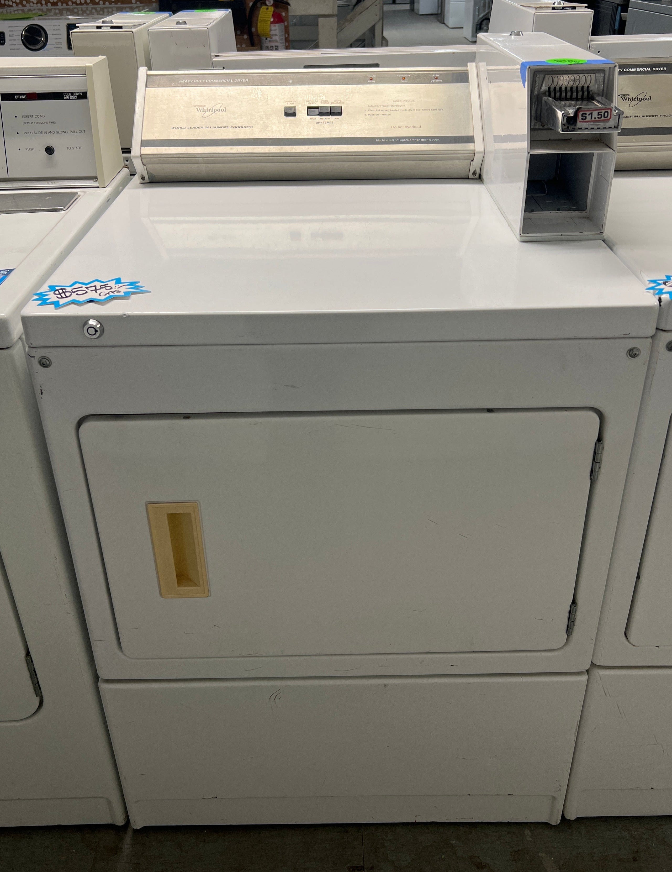 Whirlpool Gas Coin Op Dryer