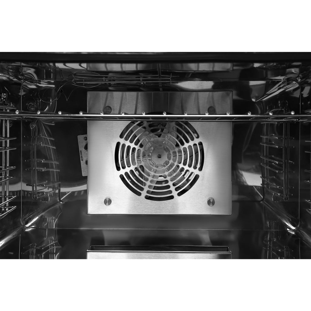 23 in. Countertop Convection Oven for Half-Size Pans with 4 Racks 1600W of Power in Stainless-Steel