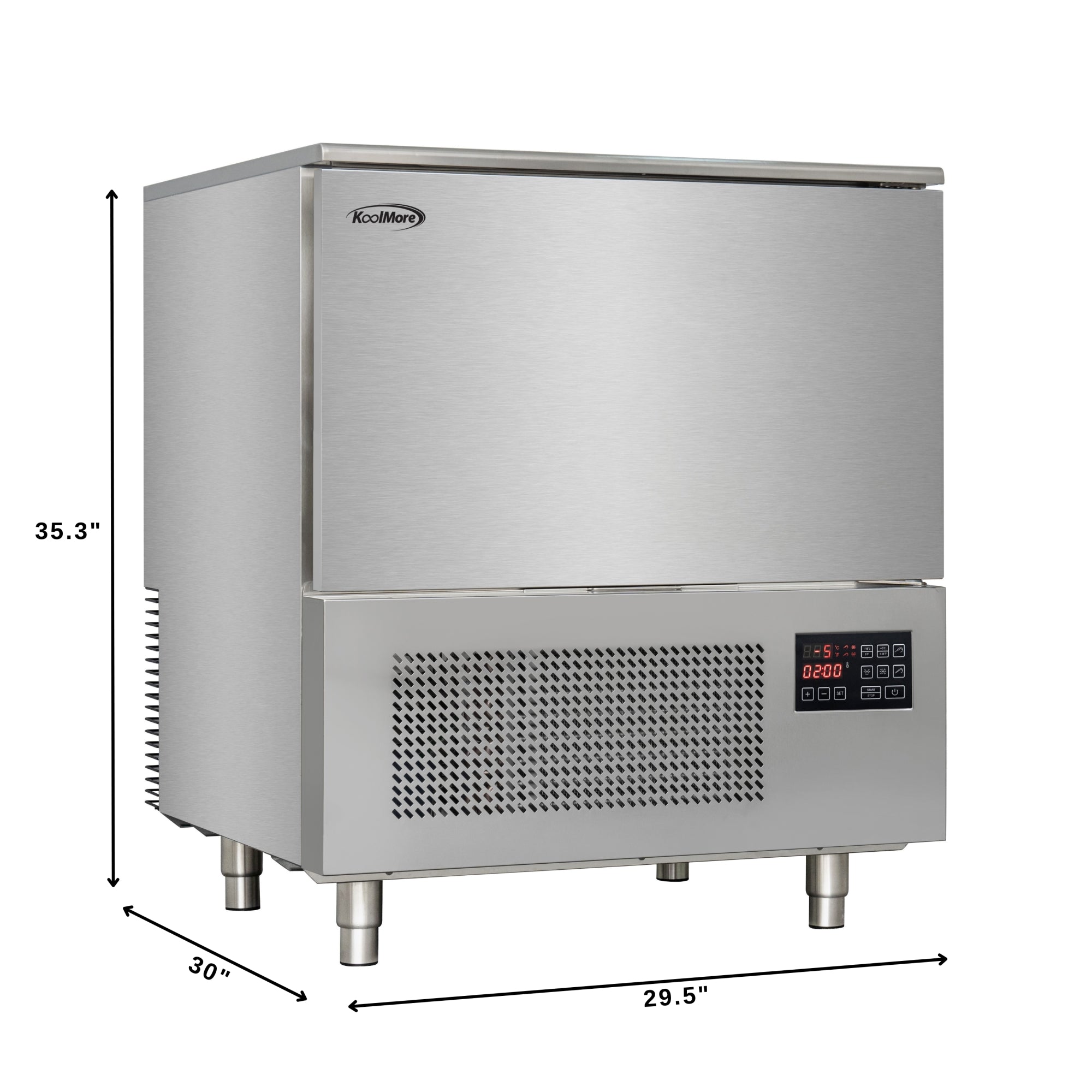 30 in. Commercial Countertop Blast Chiller 30 lbs Rapid Chill / 26.5 lbs Rapid Freeze with ETL for Safety and Sanitation with a 5-Pan Capacity in Stainless-Steel