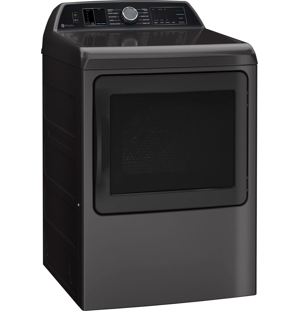 GE Profile™ ENERGY STAR® 7.4 cu. ft. Capacity Smart aluminized alloy drum Electric Dryer with Sanitize Cycle and Sensor Dry
