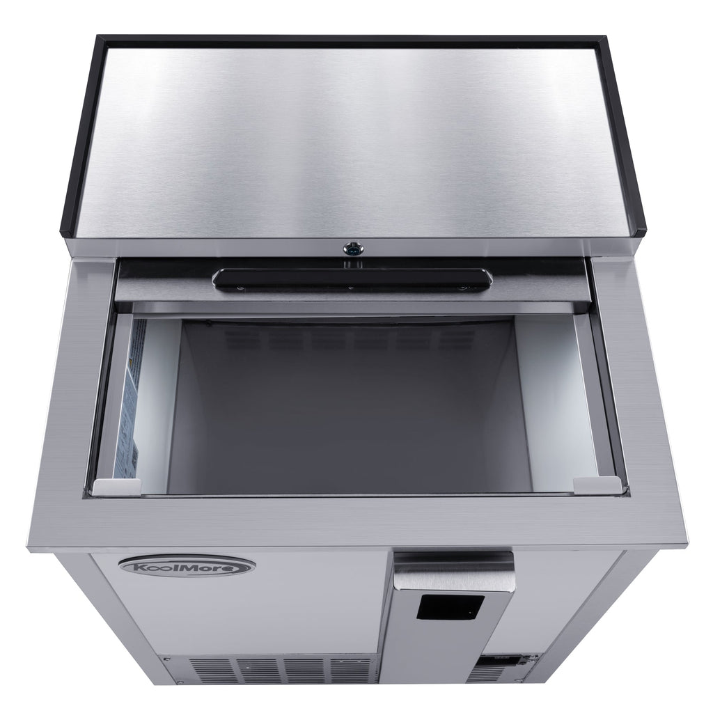 25 in. Commercial Bottle Cooler in Stainless-Steel with Built-In Opener, ETL Listed, 5 cu. ft.