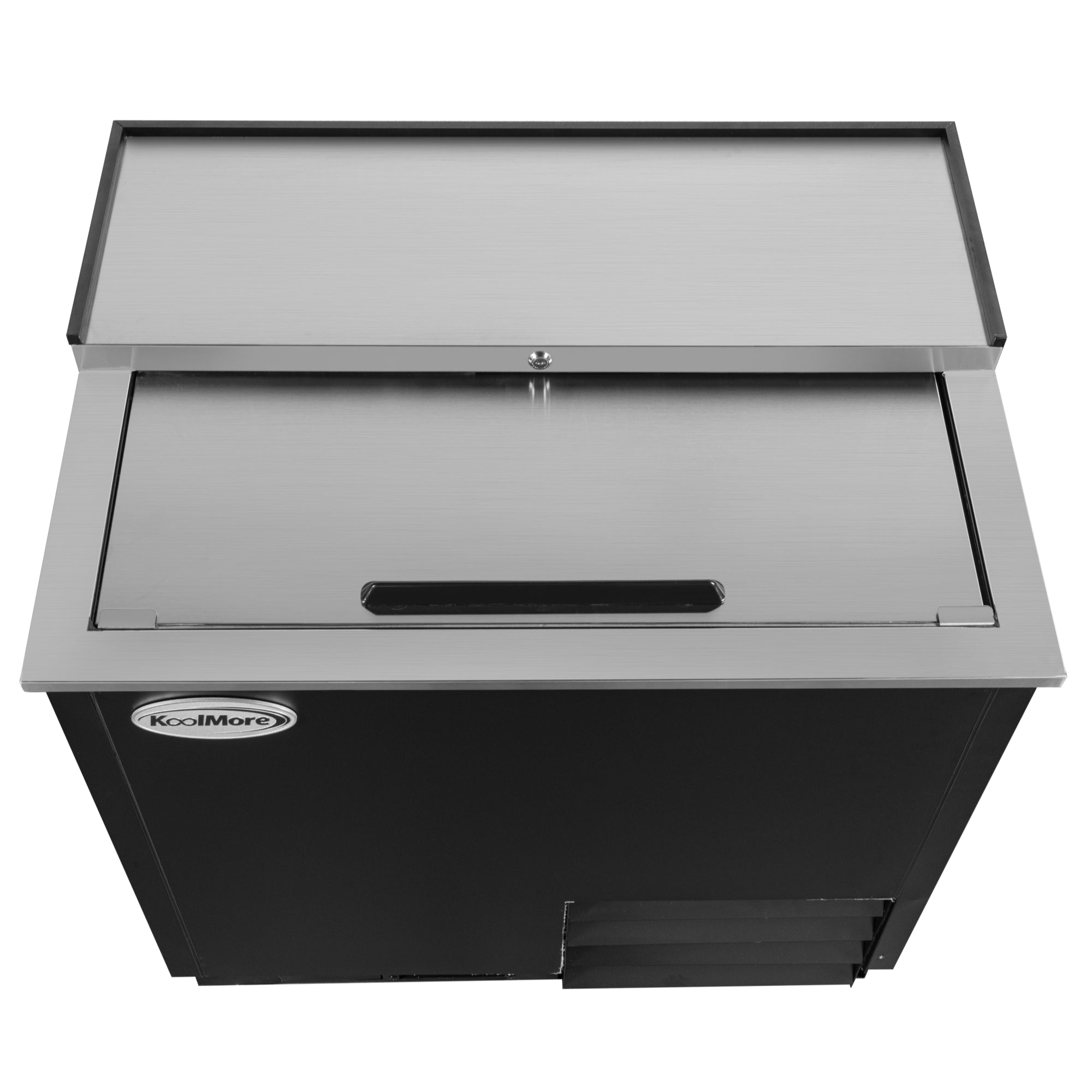 36 in. Commercial Glass Froster in Black Steel, ETL Listed, 9 cu. ft.