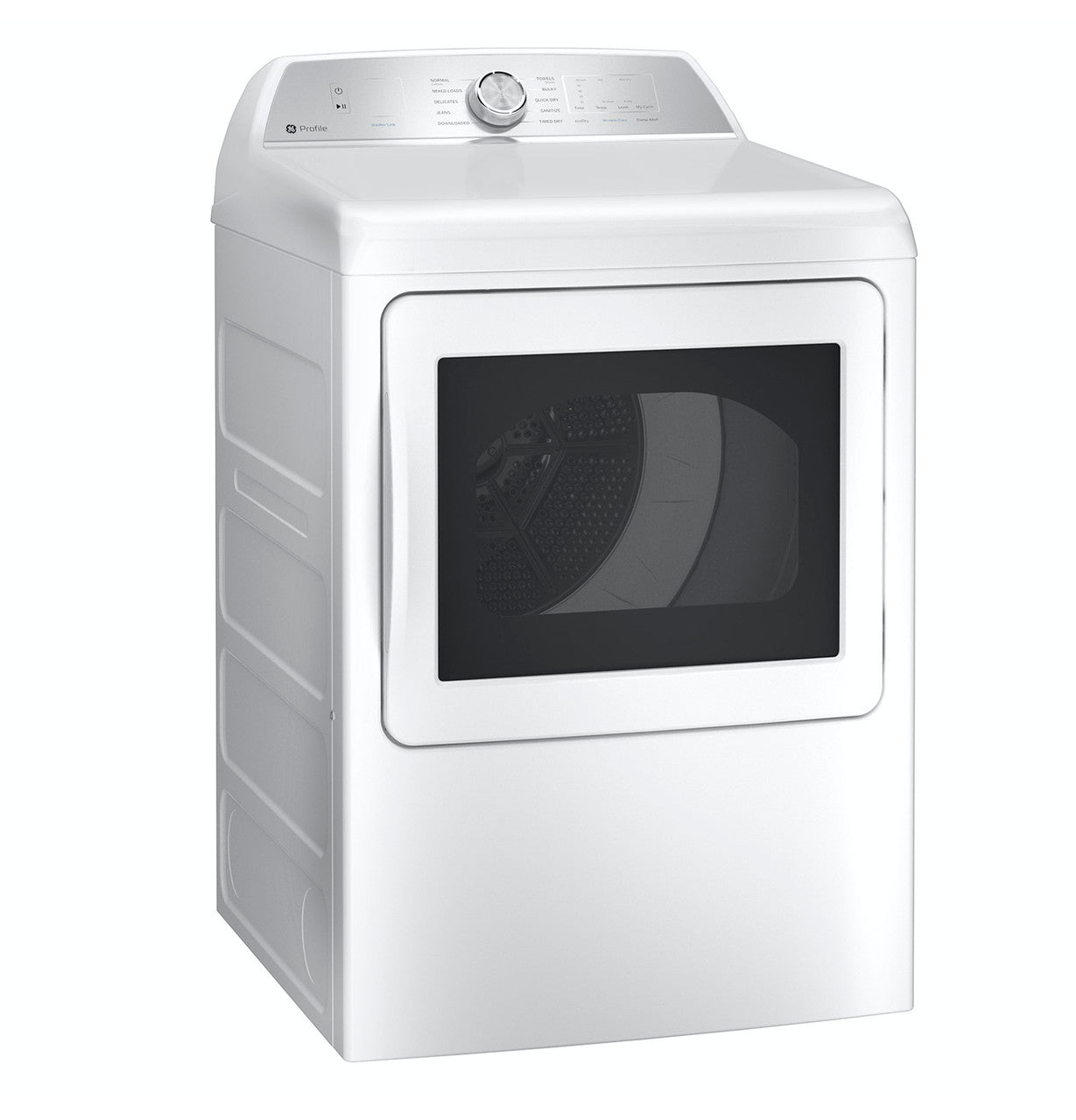 GE Profile™ ENERGY STAR® 7.4 cu. ft. Capacity aluminized alloy drum Gas Dryer with Sanitize Cycle and Sensor Dry