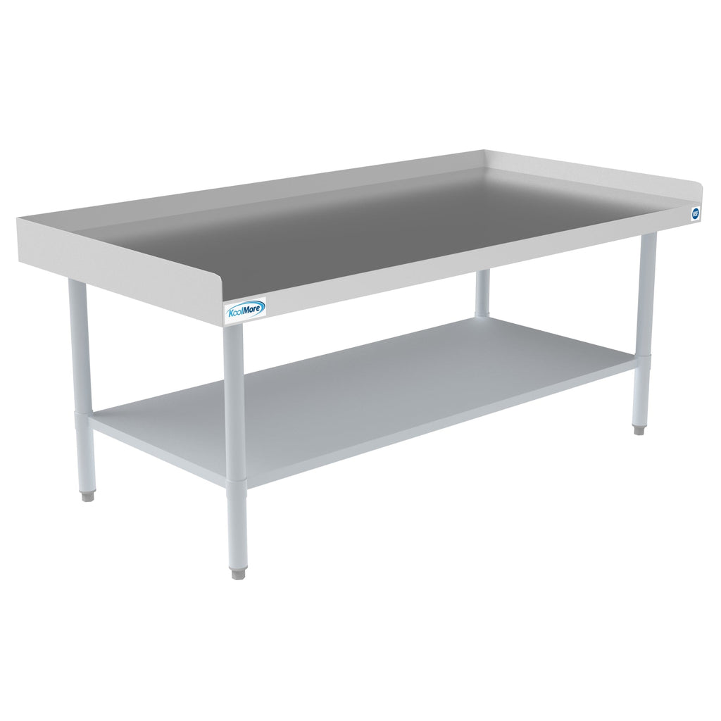 30" x  60" 16-Gauge Stainless Steel Equipment Stand with Galvanized Undershelf