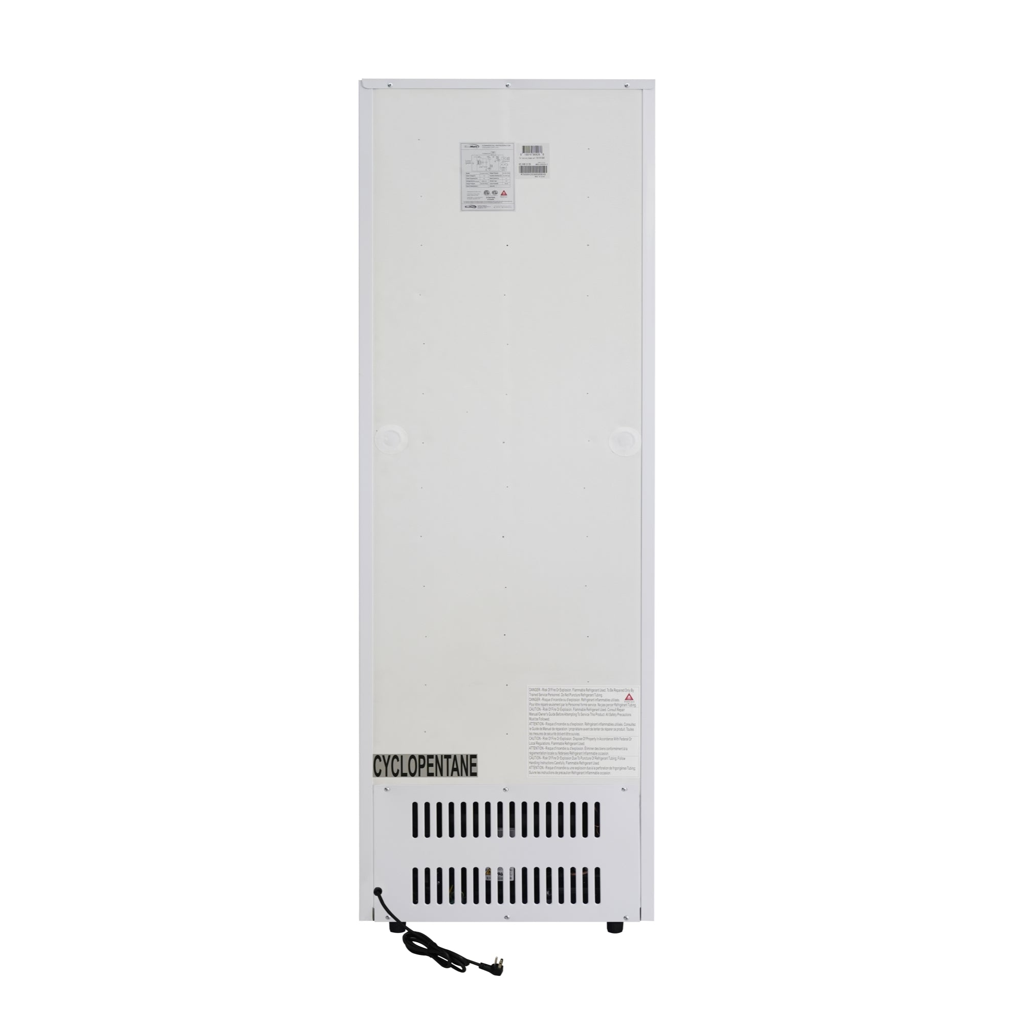 24 in. One-Door Commercial Merchandiser Refrigerator in White,12 cu. ft.