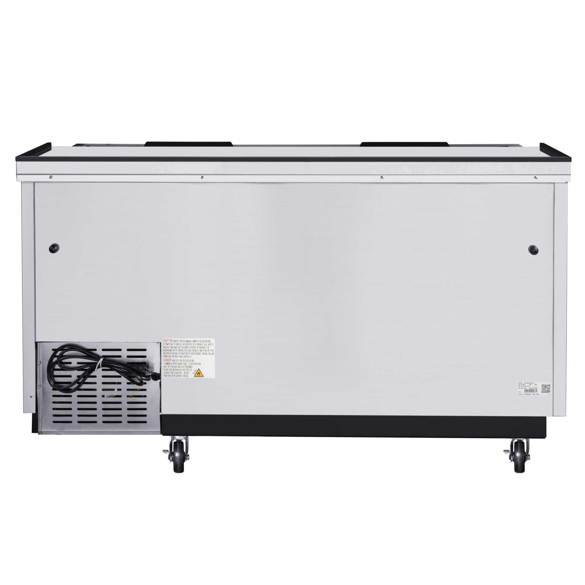 65 in. Commercial Bottle Cooler in Stainless-Steel with Built-In Opener, ETL Listed, 19 cu. ft.