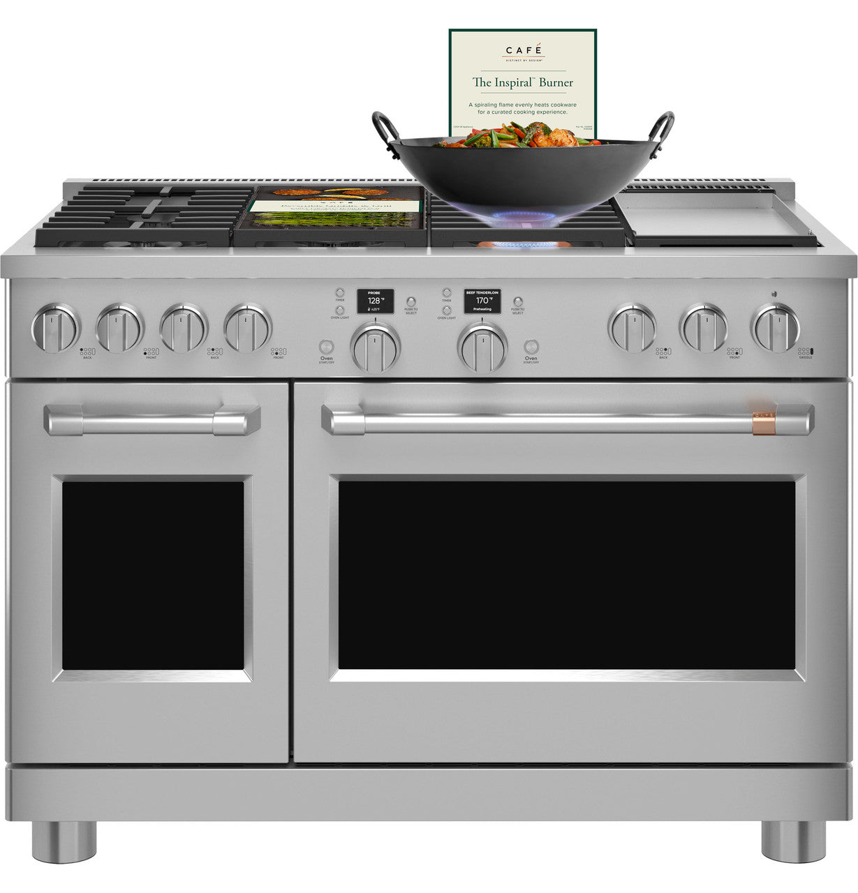 CAFÉ™ 48" Smart Dual-Fuel Commercial-Style Range with 6 Burners and Griddle (Natural Gas)