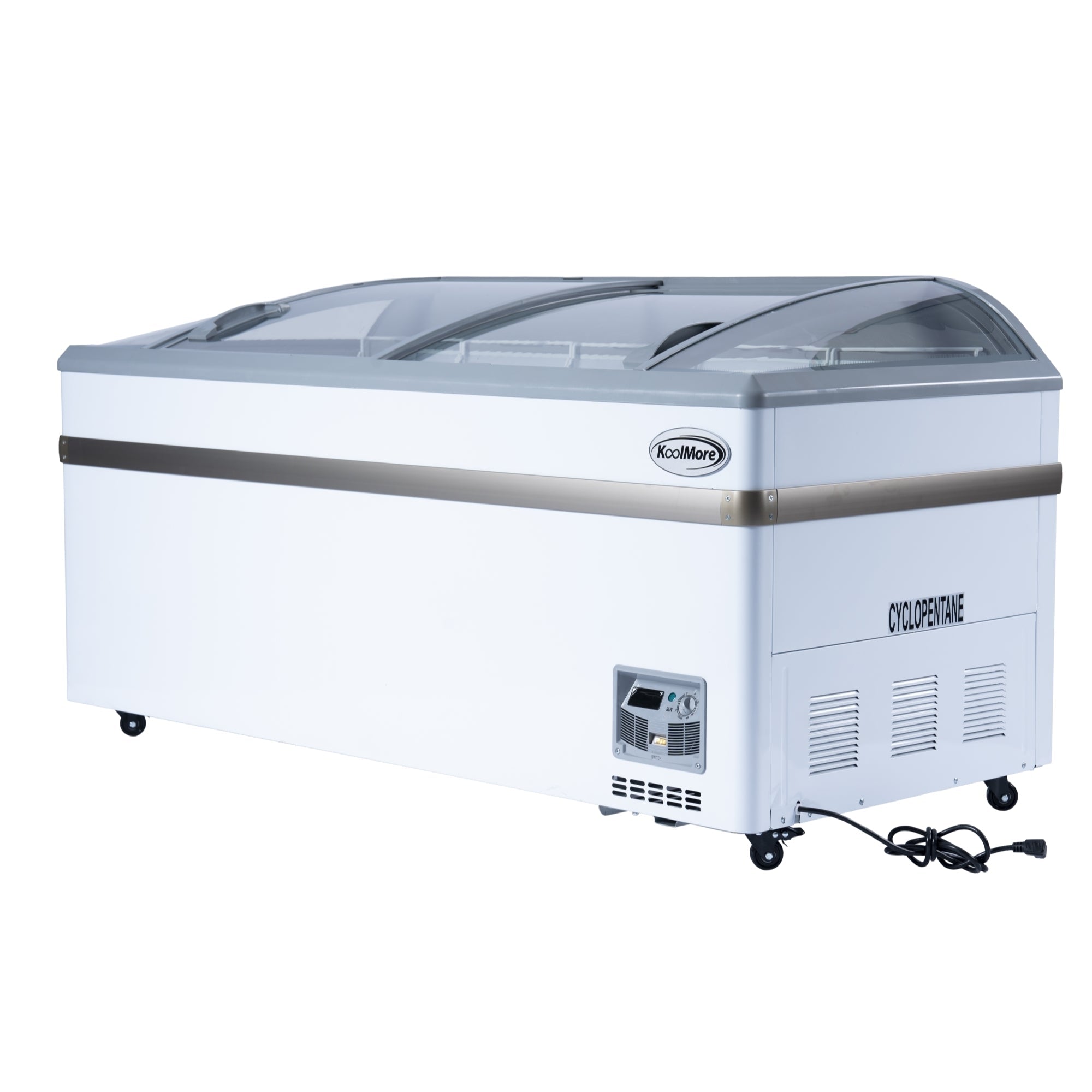65 Inch Manual Defrost Island Chest Freezer in White, 16 cu. ft.